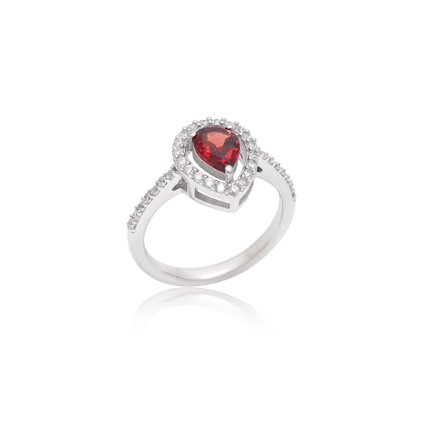 Garnet Grace Silver Set