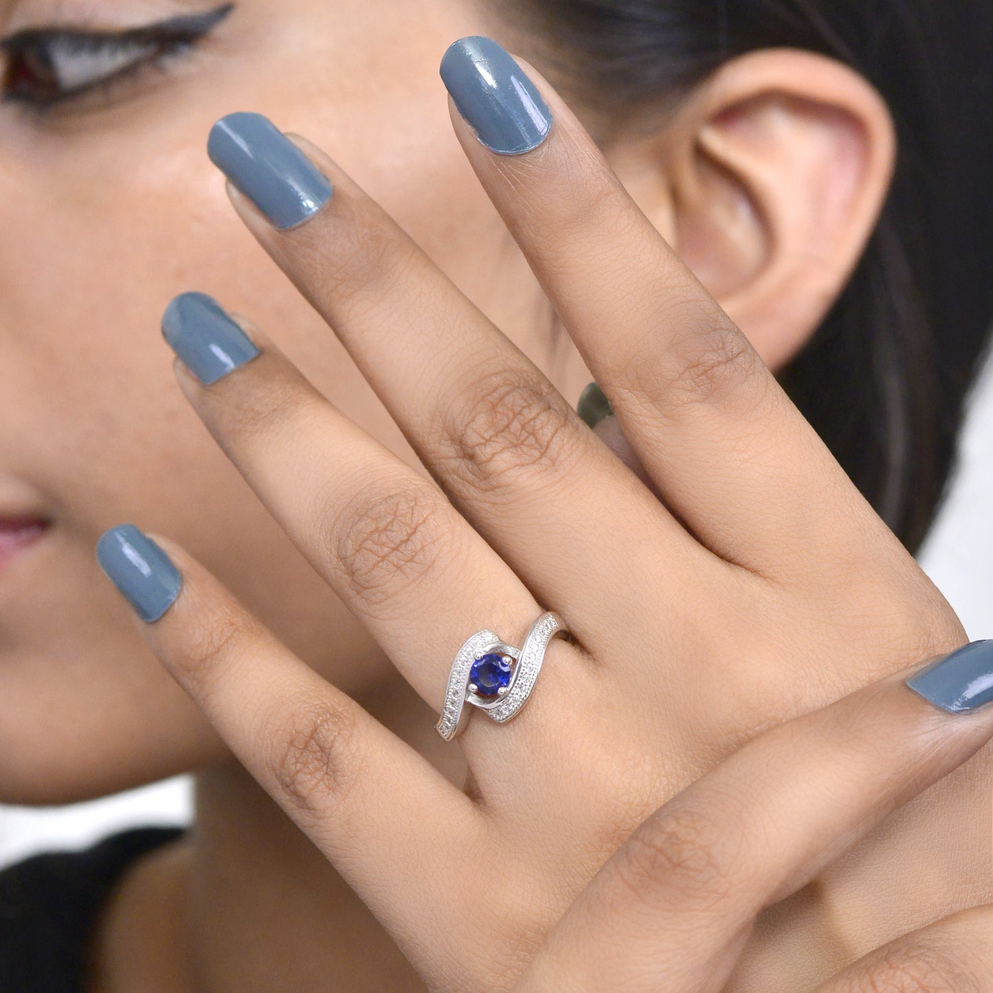 Aqua Crystal Ring