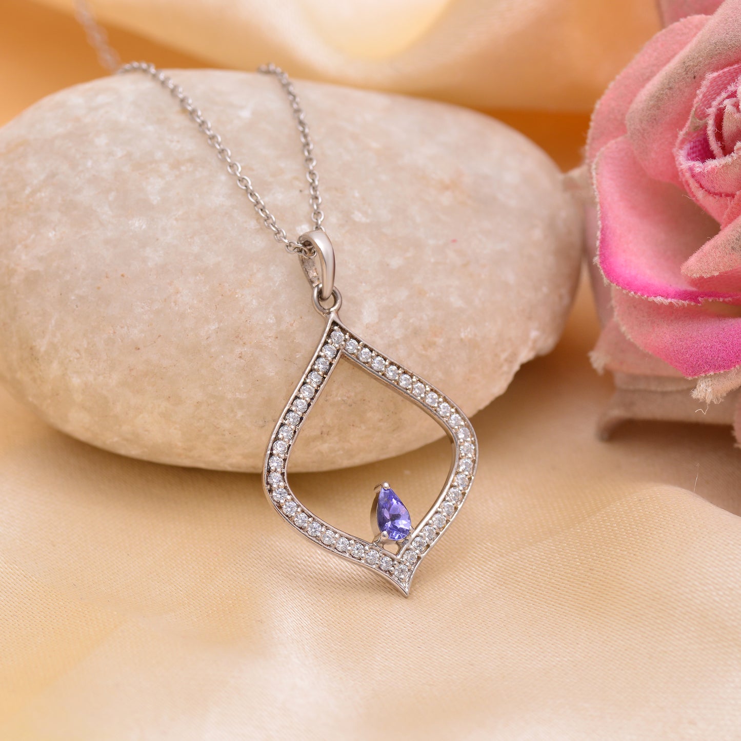 Geo Edge Tanzanite Necklace