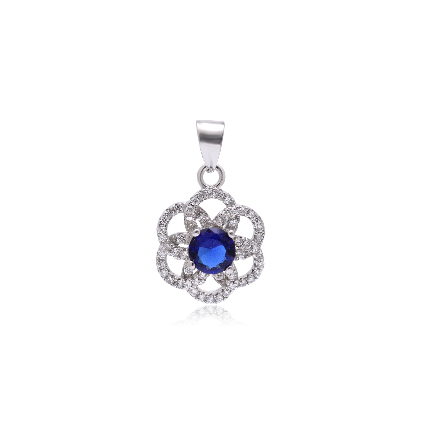 Sapphire Blossom Sterling Silver Set