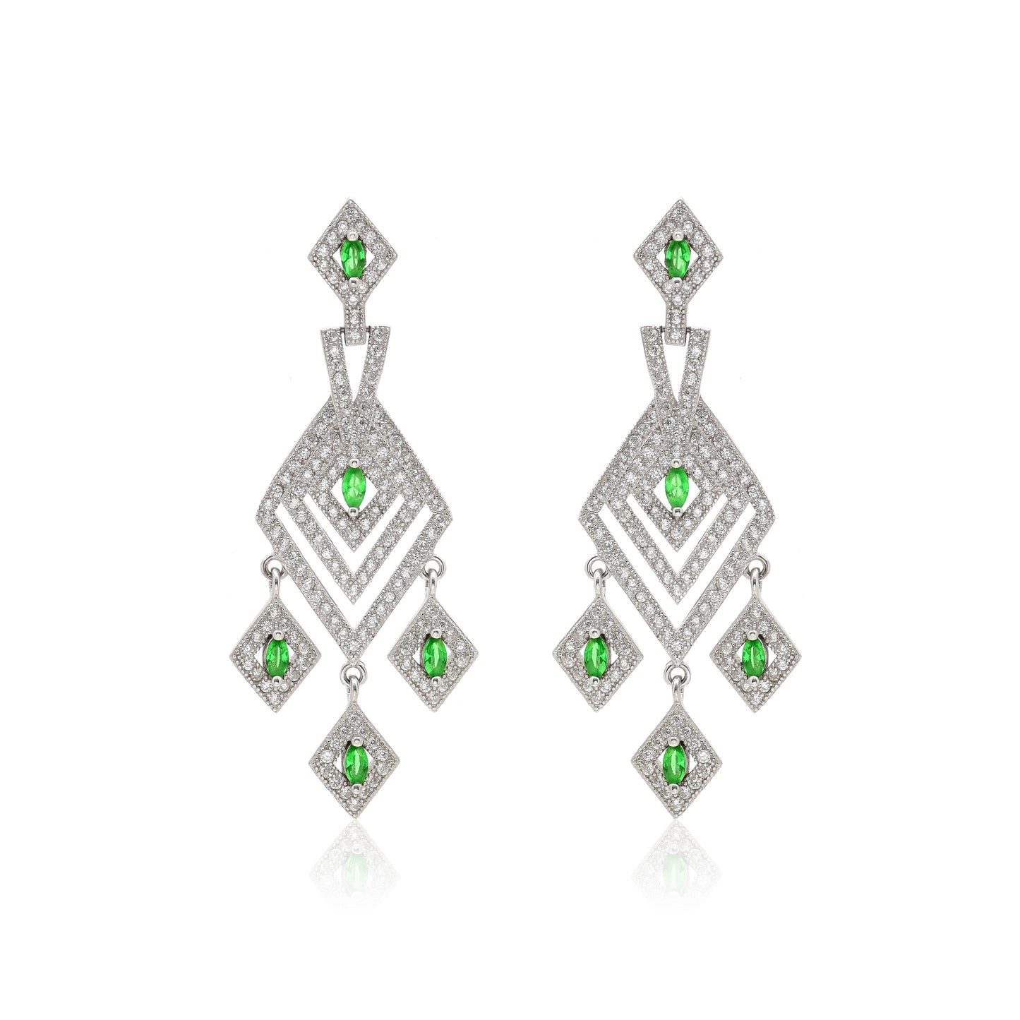 Emerald Sparkle Elegance Earrings