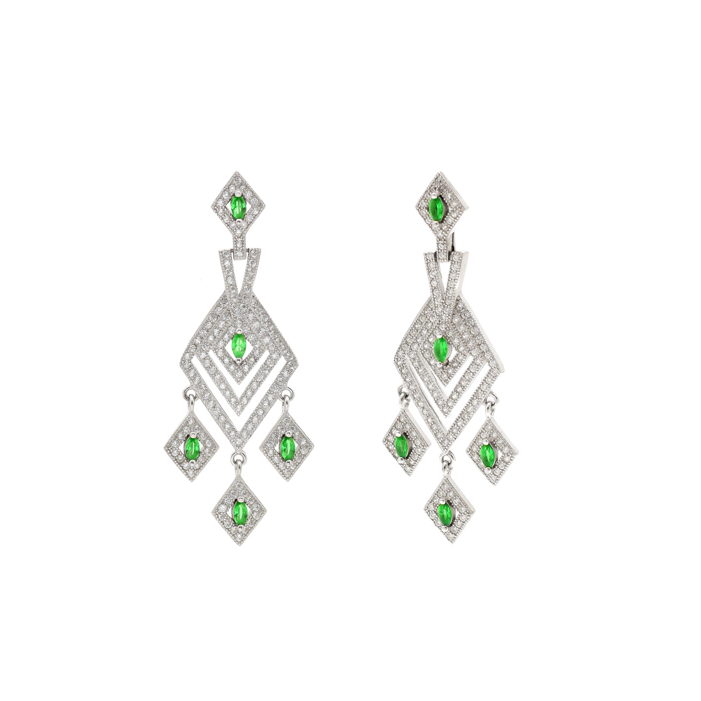 Emerald Sparkle Elegance Earrings