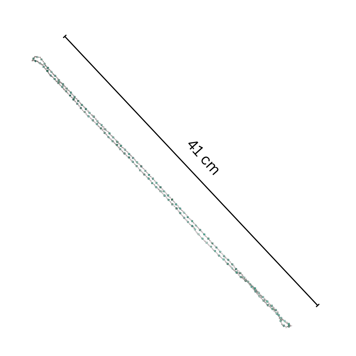 Green Onyx Silver Chain