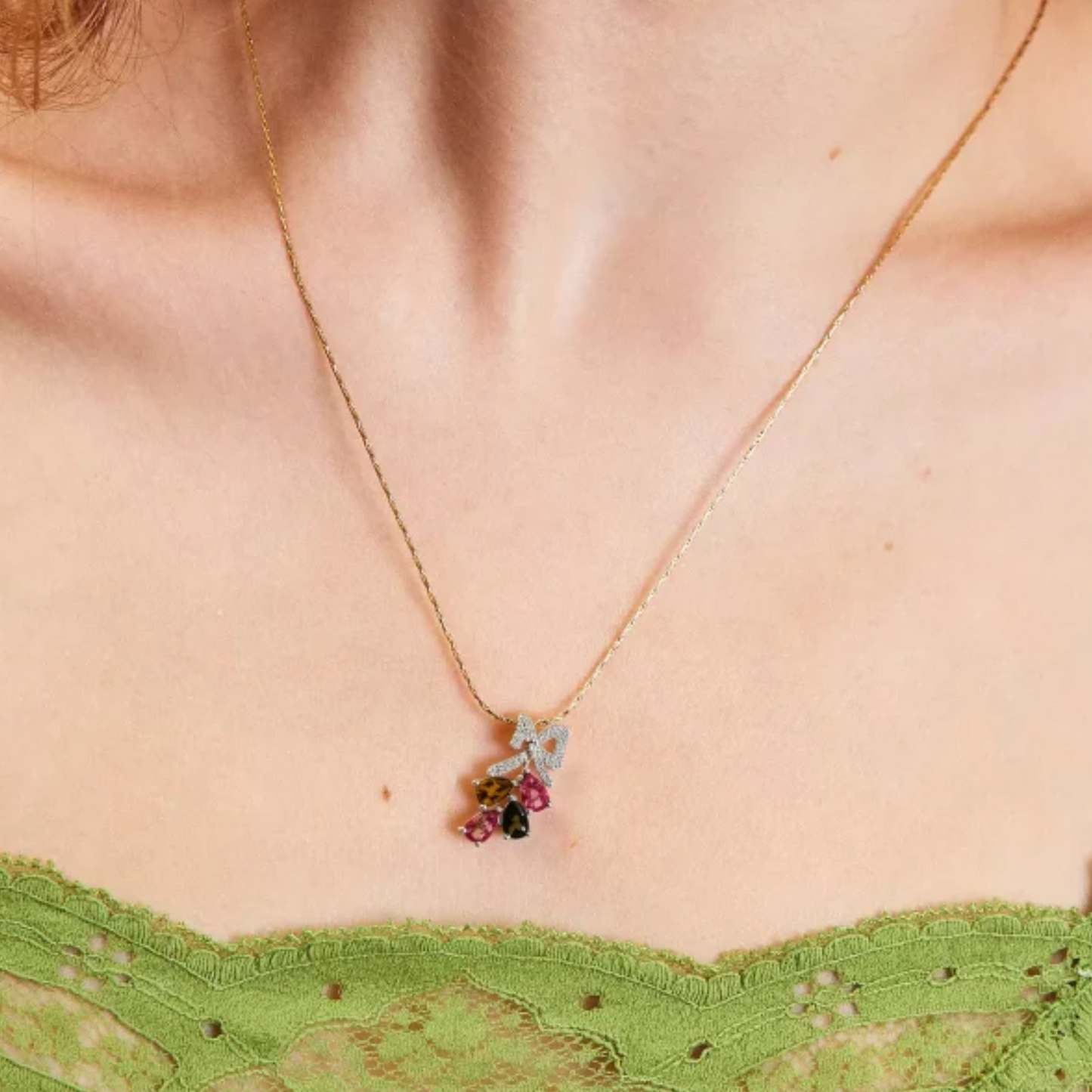 Twilight Bow Tourmaline Necklace