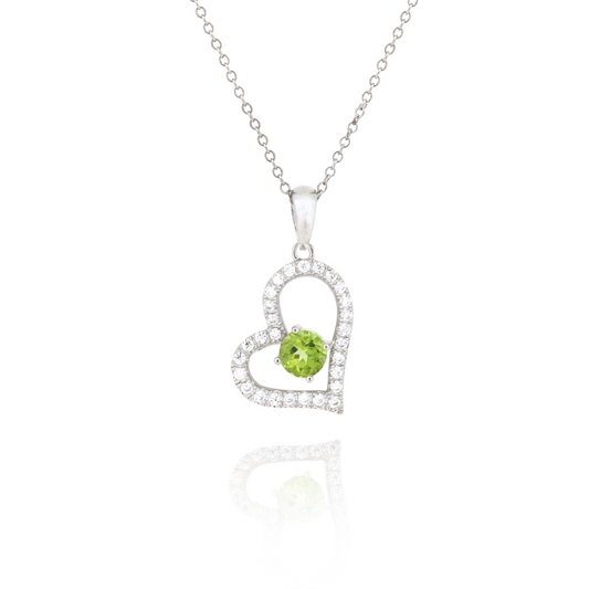 Peridot Radiance Silver Necklace