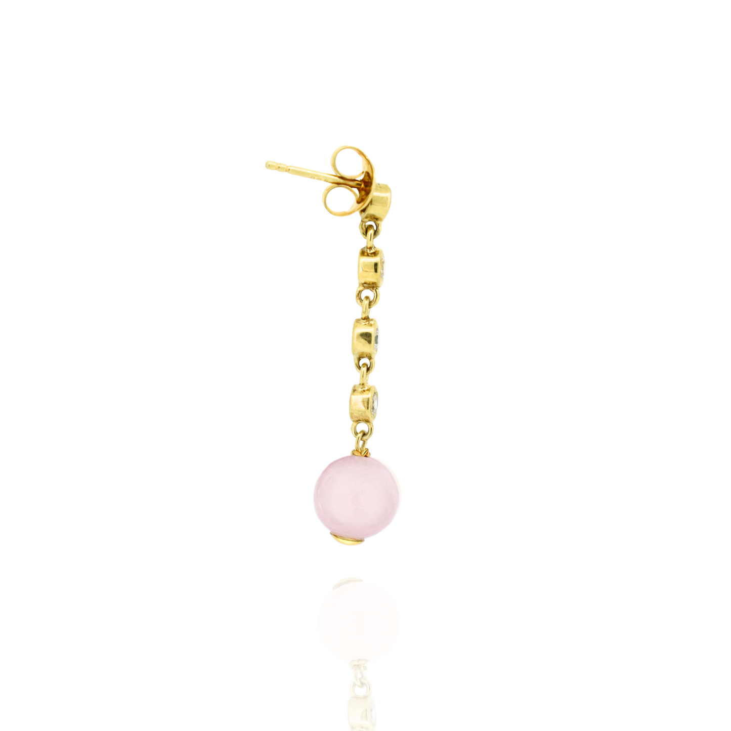 Rosé Drop Pink Opal Dangle Earrings