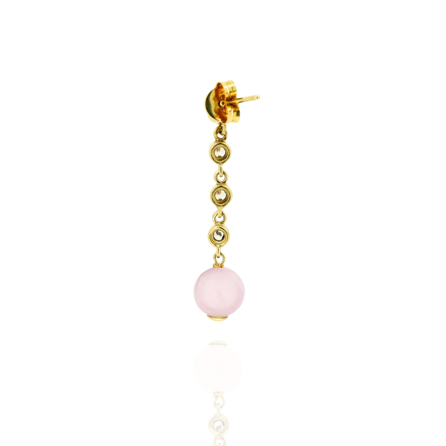 Rosé Drop Pink Opal Dangle Earrings