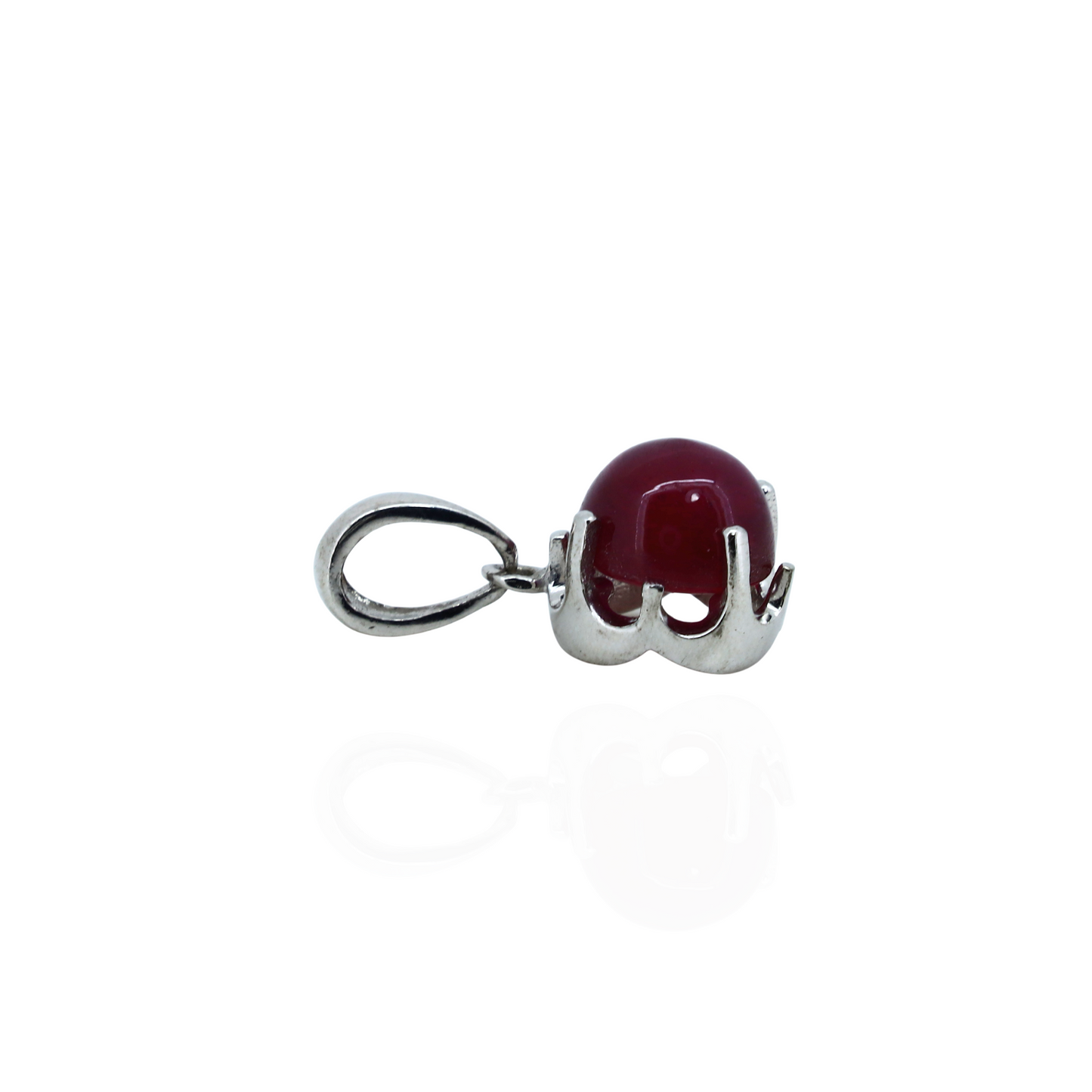Radiant Ruby Silver Pendant