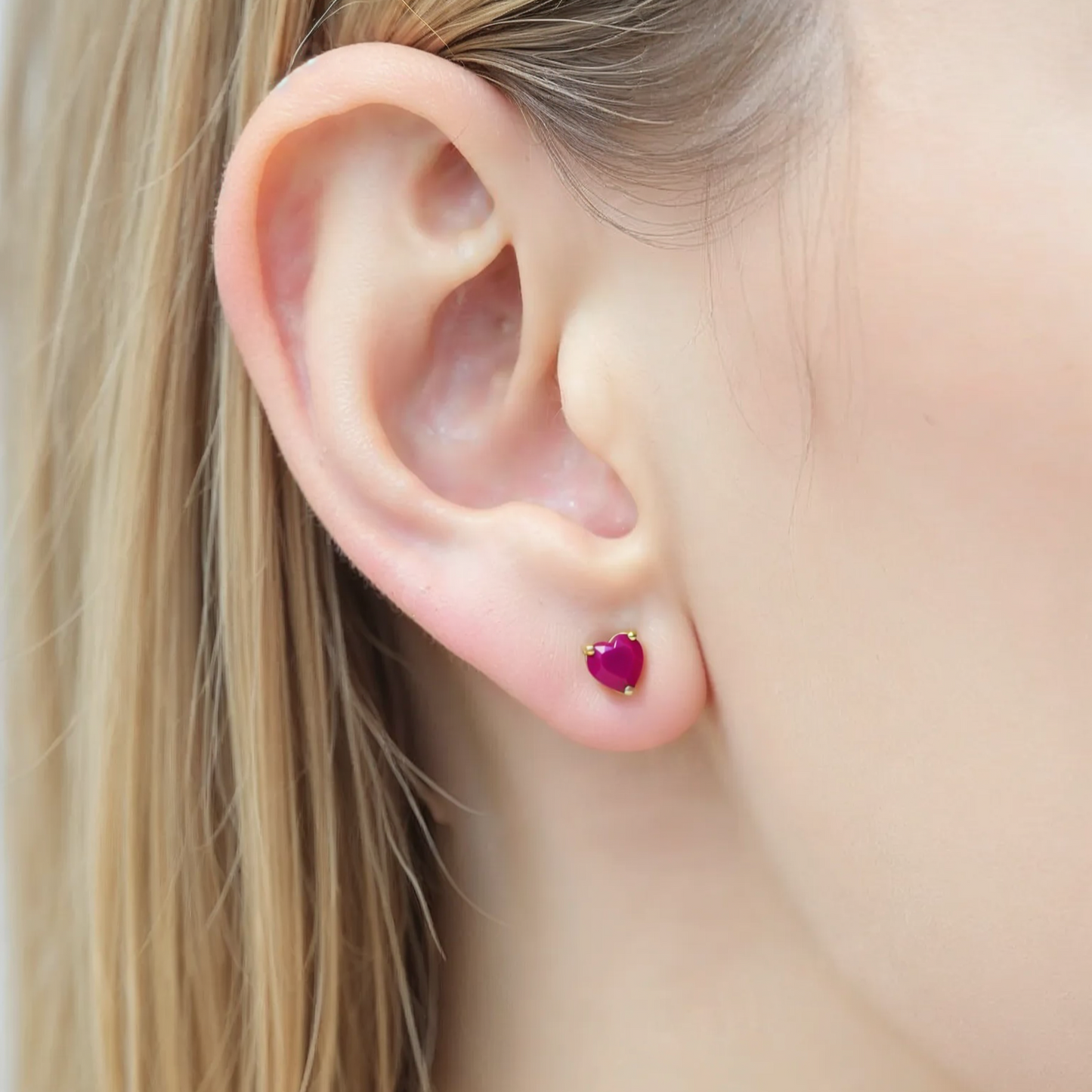 Roseheart Ruby Stud