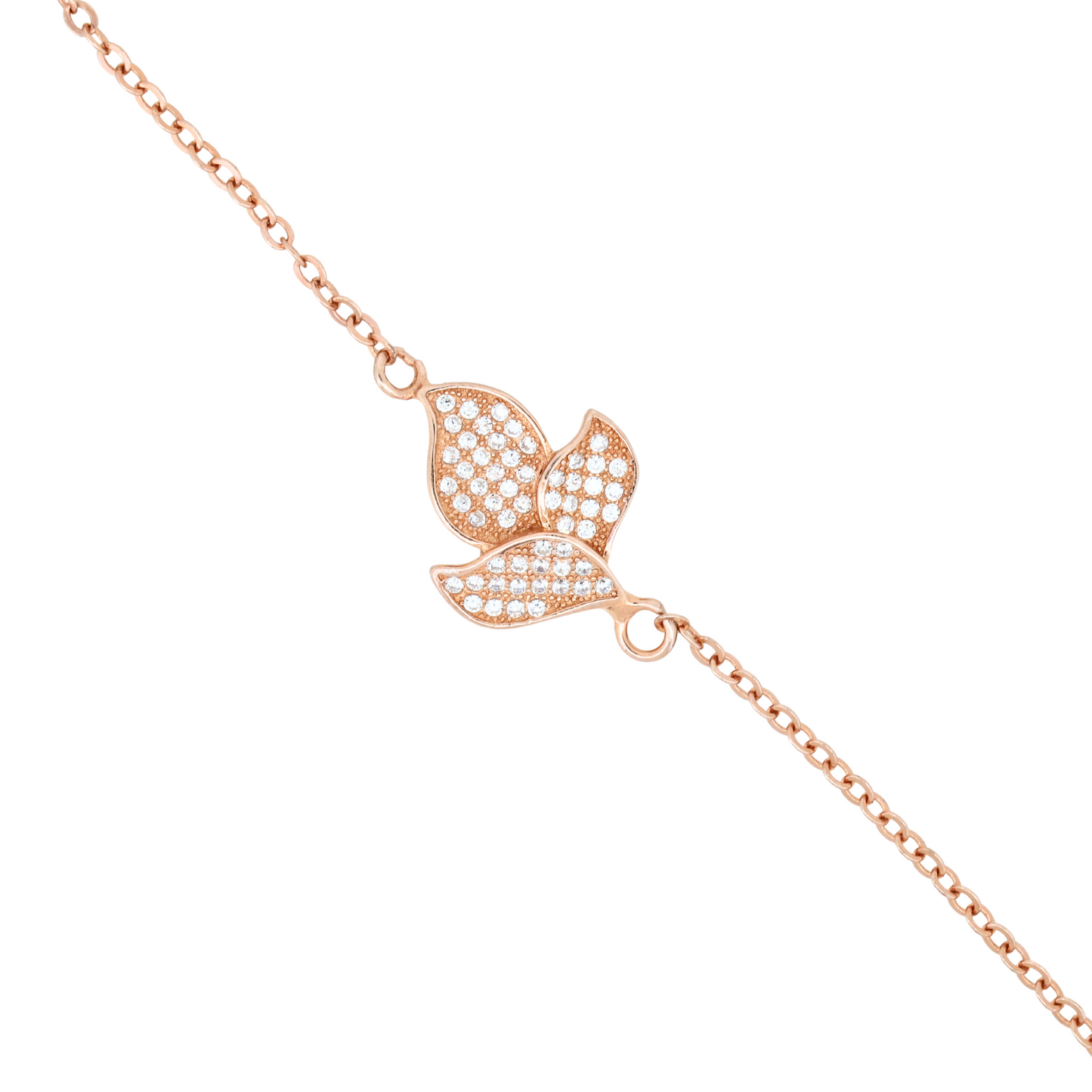 Rosé Petal Charm Bracelet