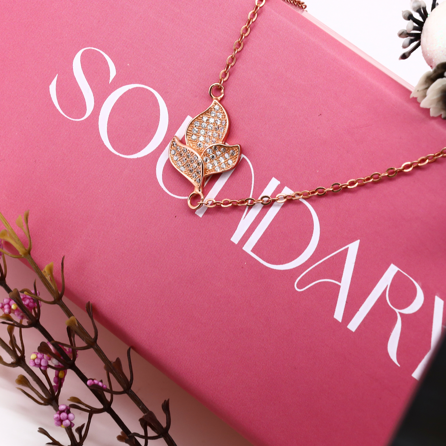 Rosé Petal Charm Bracelet