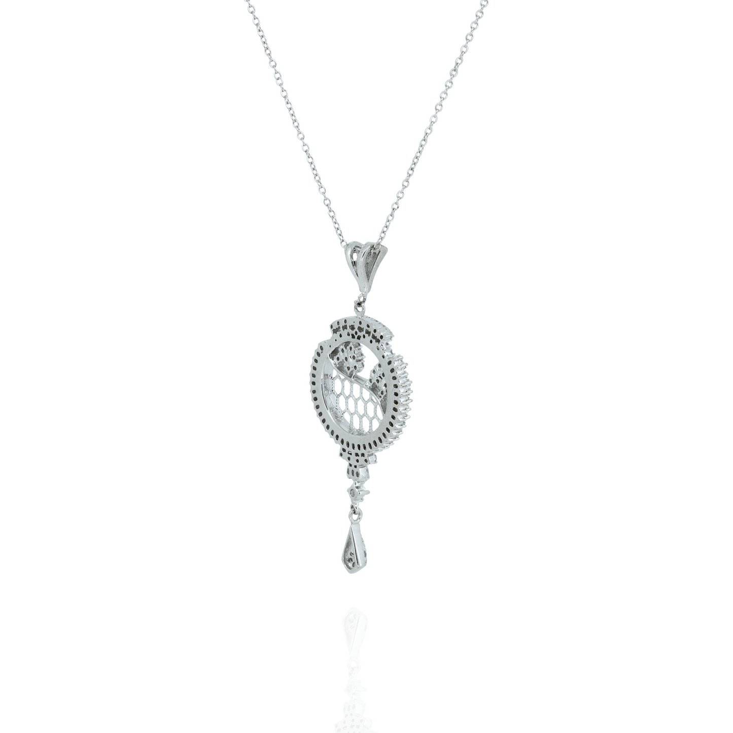 Infinity Glow Silver Necklace