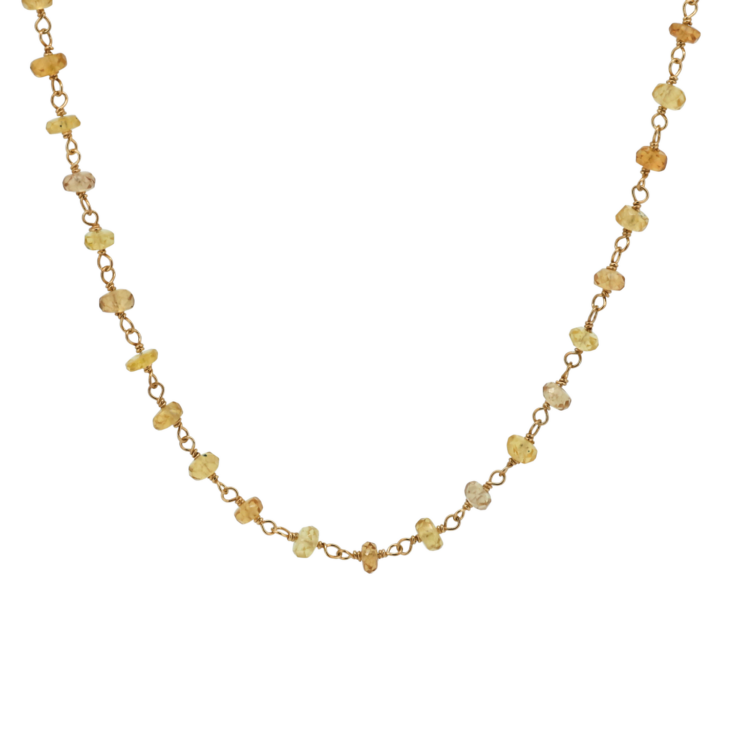 Prosperity Yellow Sapphire Silver Chain