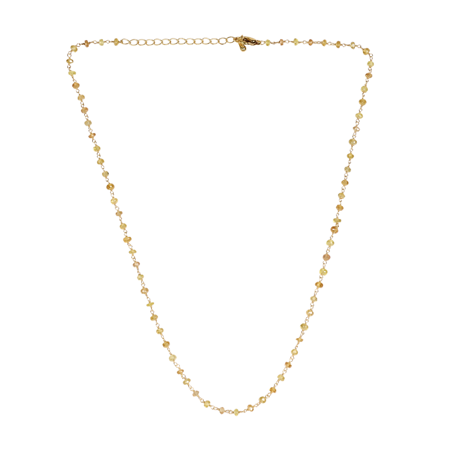 Prosperity Yellow Sapphire Silver Chain