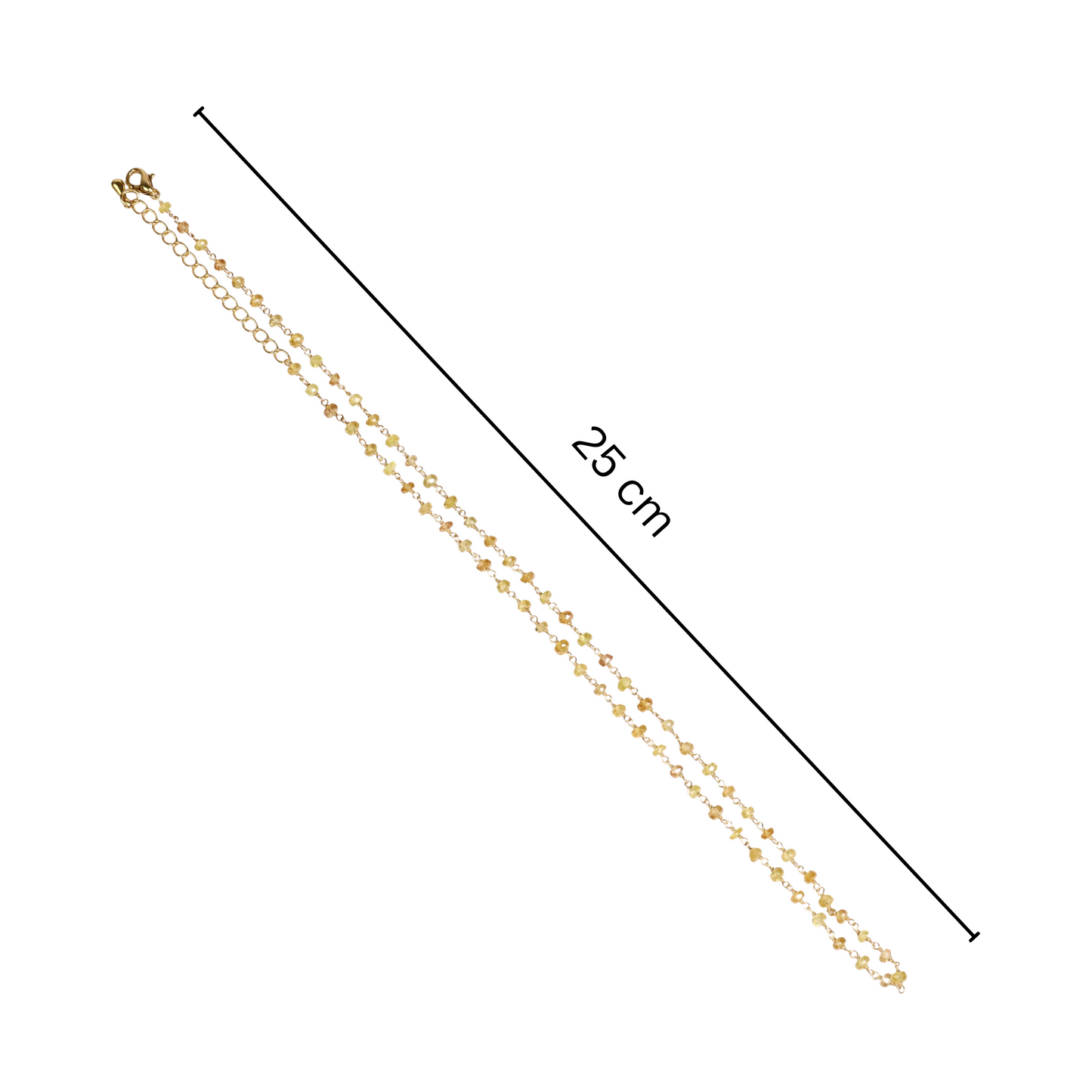 Prosperity Yellow Sapphire Silver Chain
