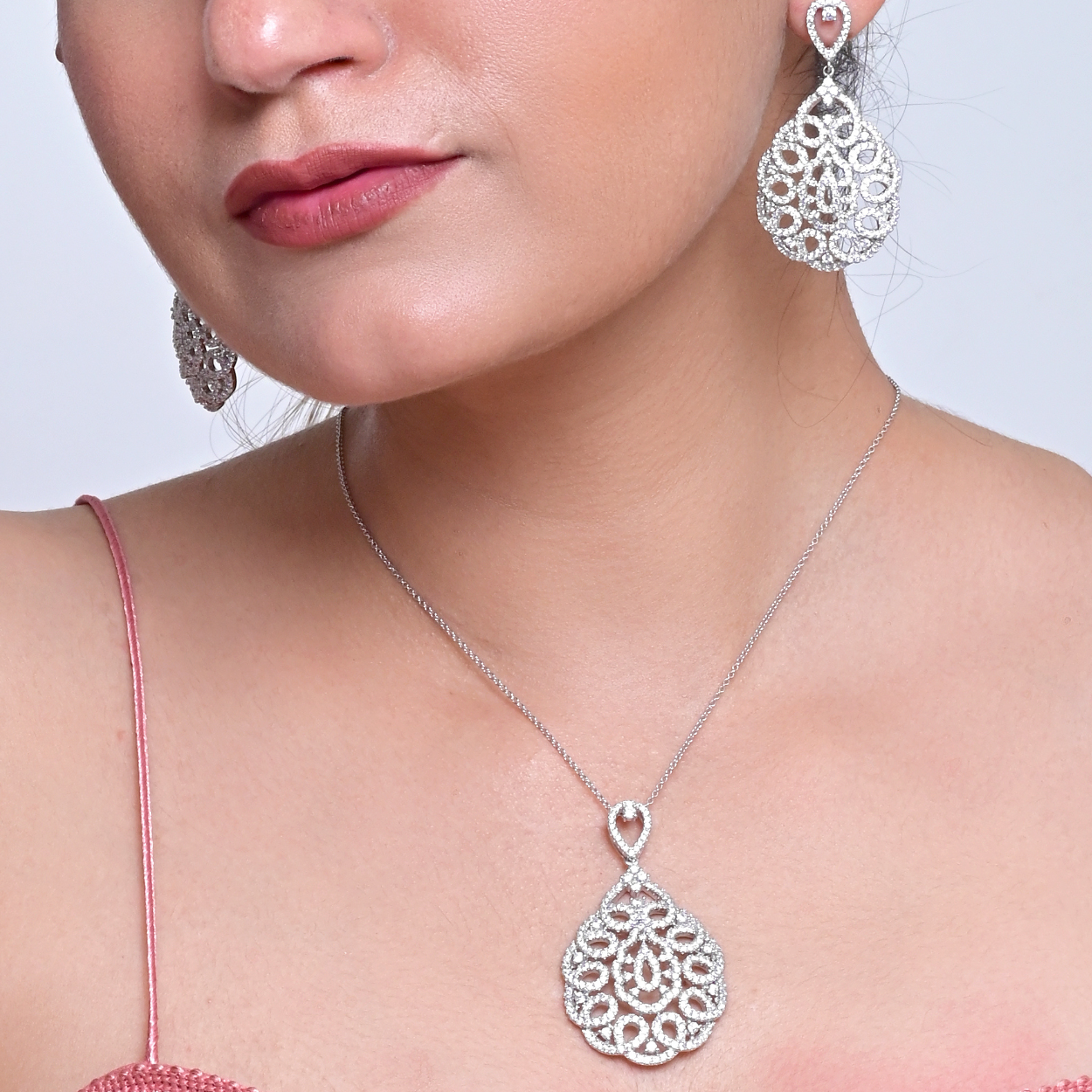 Ethereal Bloom Silver Set