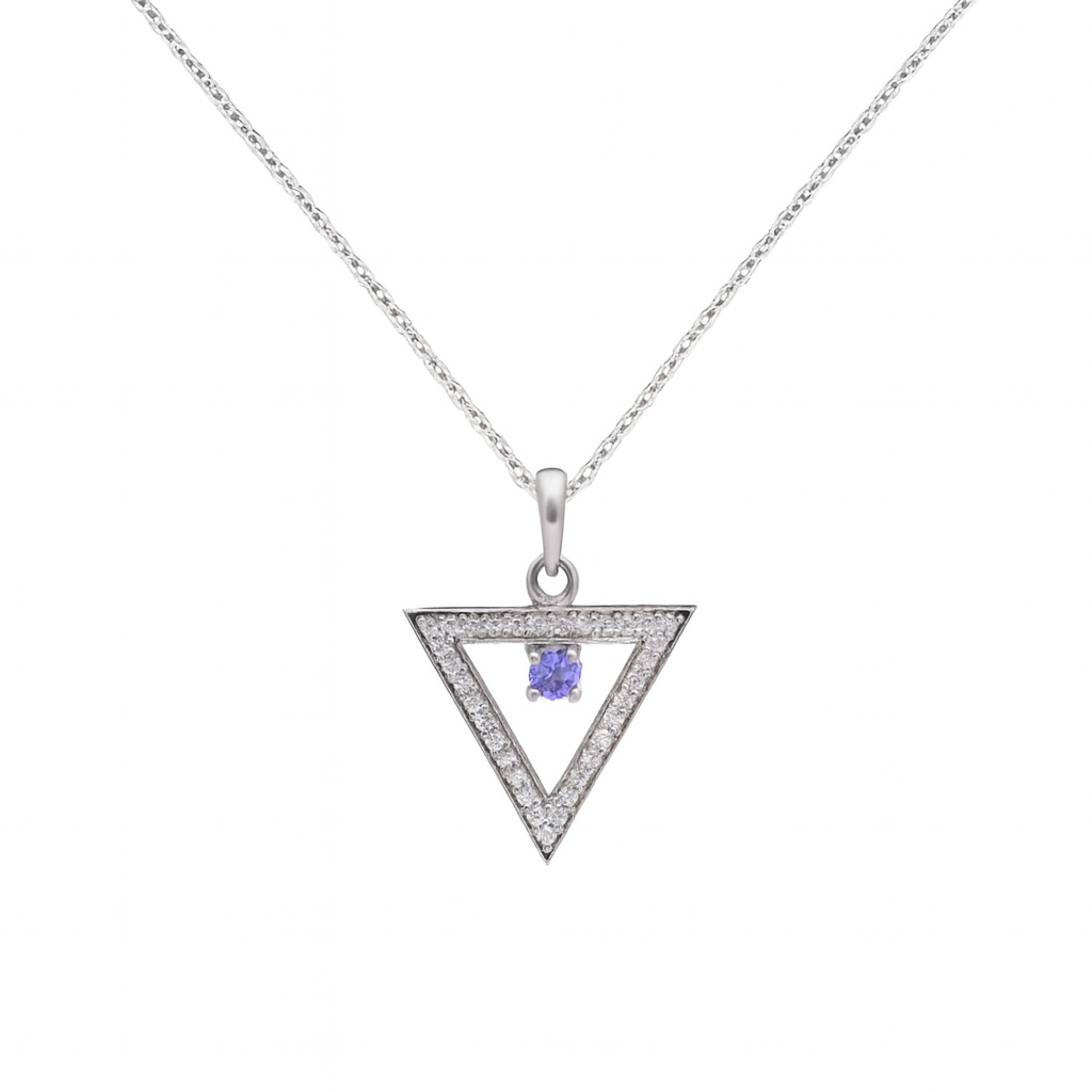 Trinity Gleam Tanzanite Necklace