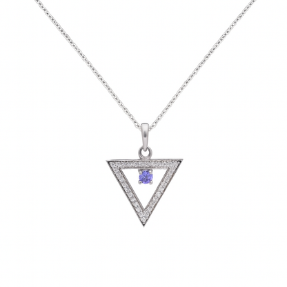 Trinity Gleam Tanzanite Necklace