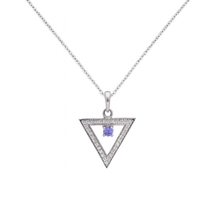 Trinity Gleam Tanzanite Necklace