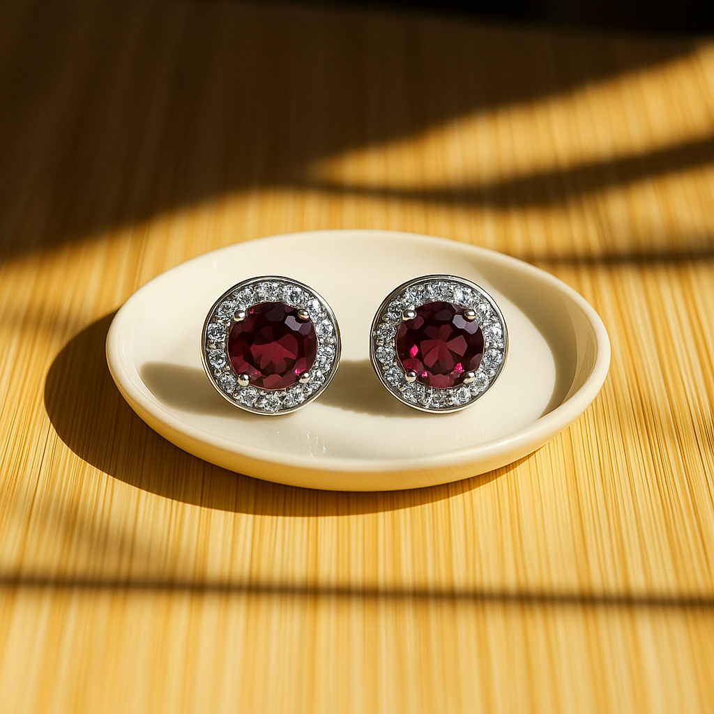 Velvet Garnet Studs