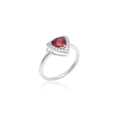 Twilight Garnet Silver Set