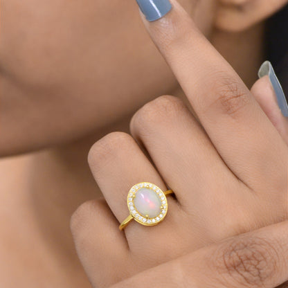 Starlit Opal Ring