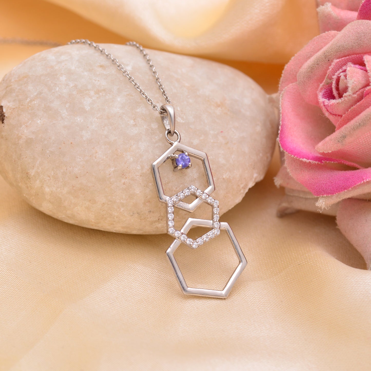 Divine Geometry Tanzanite Necklace