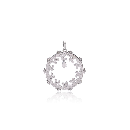 Moon Halo Tanzanite Silver Necklace