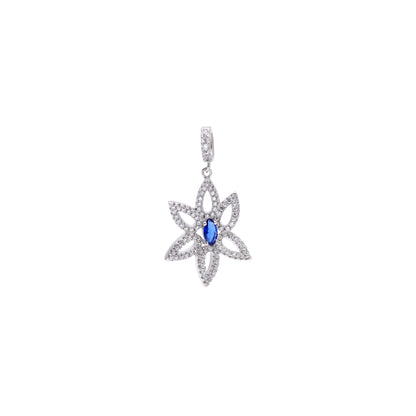 Sapphire Cascade Sterling Set with American Diamond