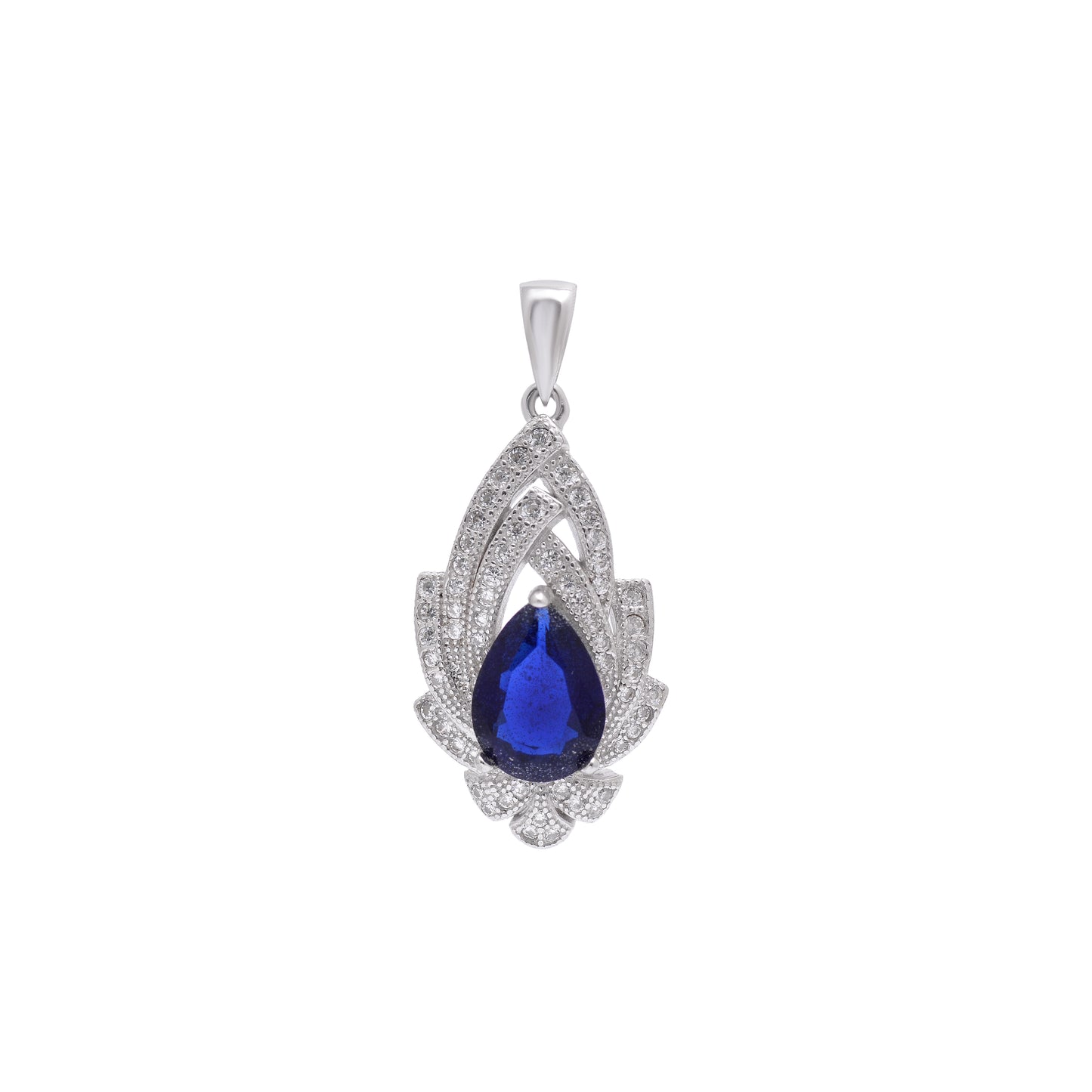 Marine Blue Sterling Silver Set