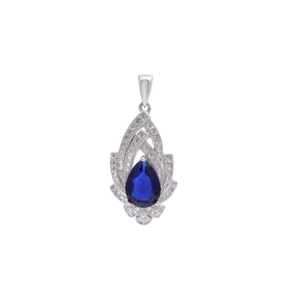 Marine Blue Sterling Silver Set