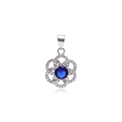 Sapphire Blossom Sterling Silver Set