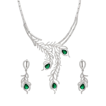 Leafy Brilliance Silver Set