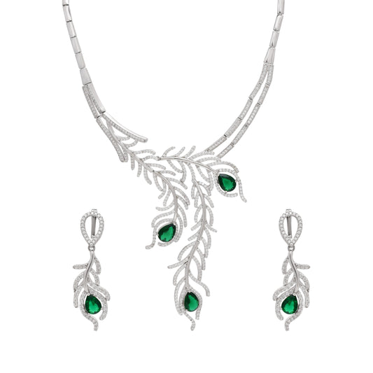 Leafy Brilliance Silver Set