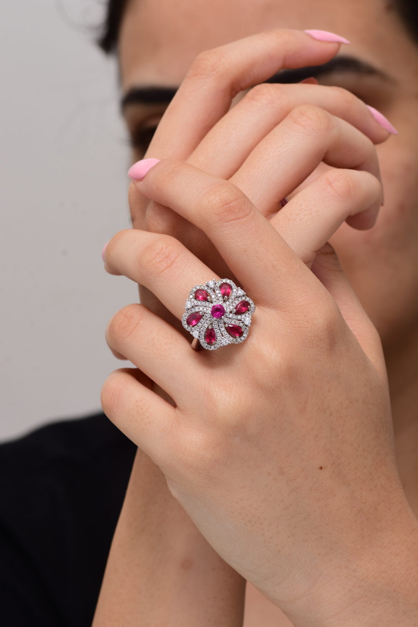 Crimson Elegance Ring
