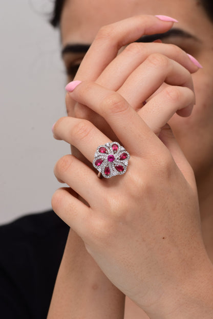 Crimson Elegance Ring