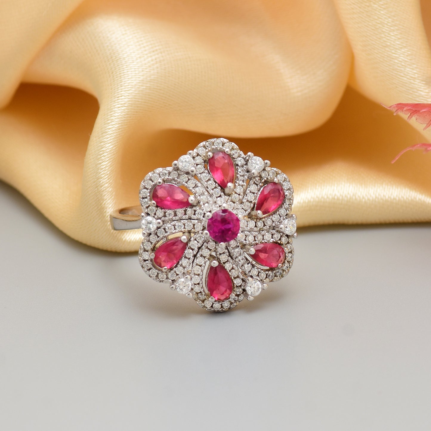 Crimson Elegance Ring