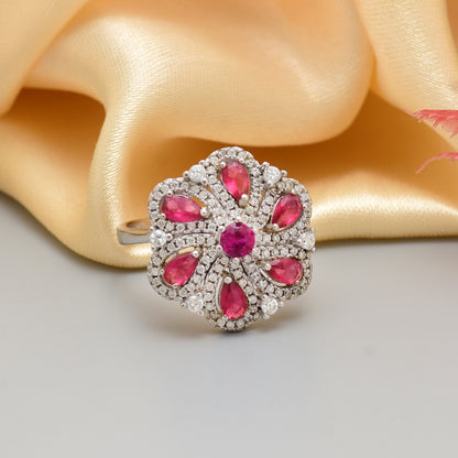 Crimson Elegance Ring