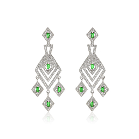 Emerald Sparkle Elegance Earrings
