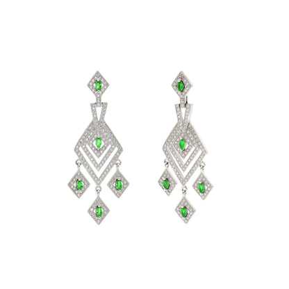 Emerald Sparkle Elegance Earrings