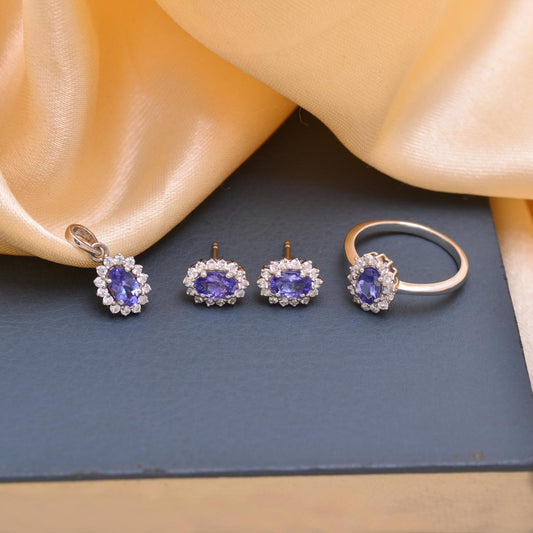 Twilight Tanzanite Sterling Silver Set