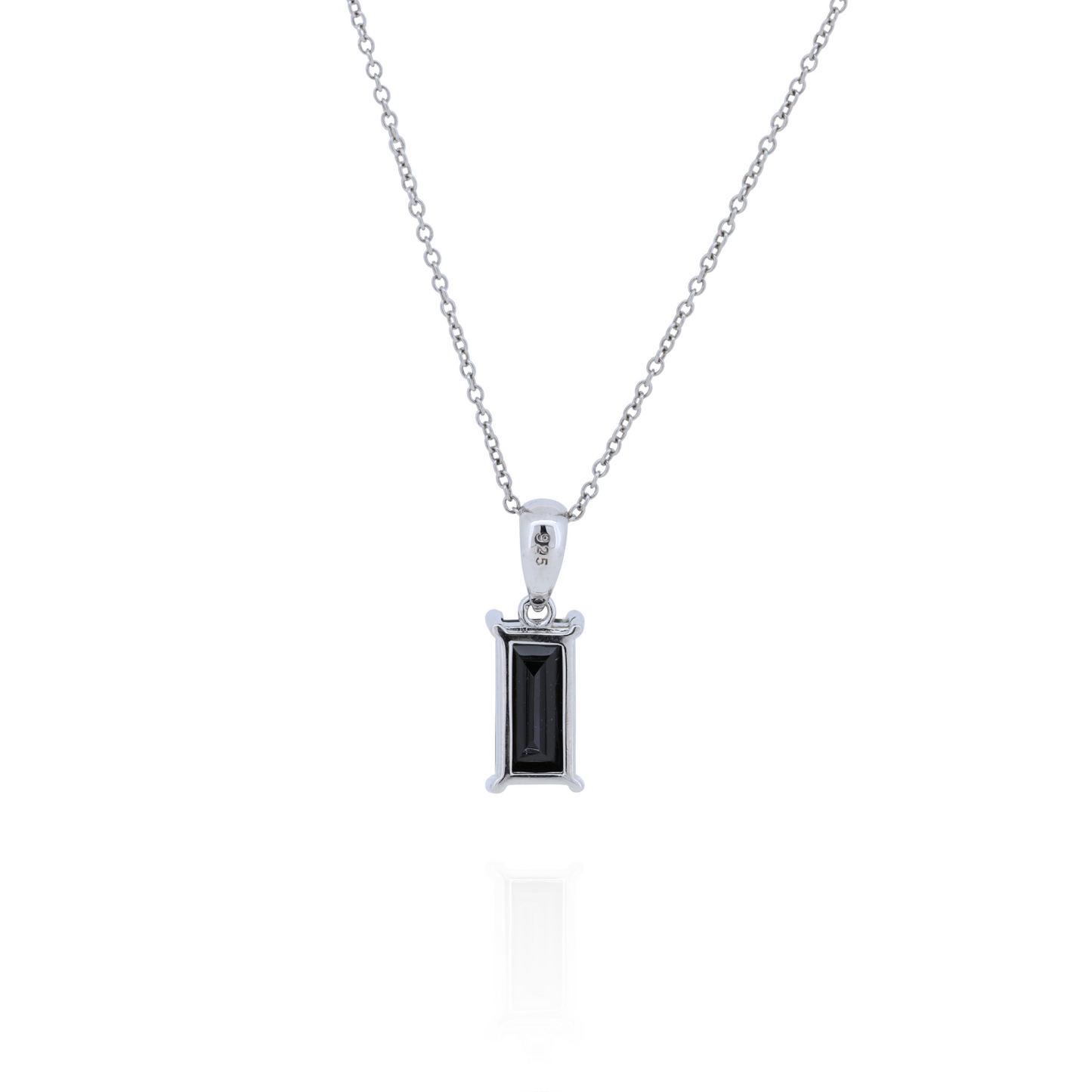 Obsidian Edge Silver Necklace