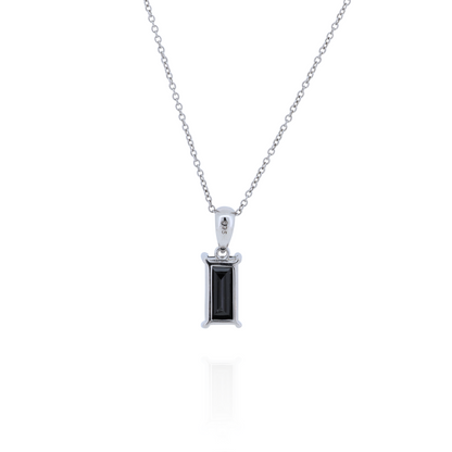 Obsidian Edge Silver Necklace