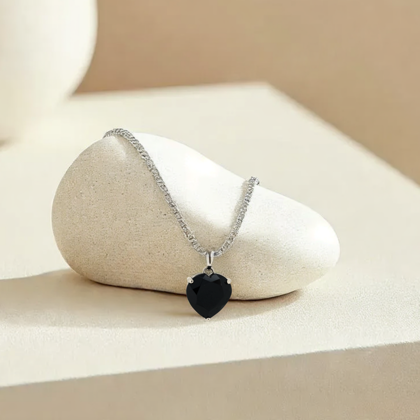 Black Onyx Silver Pendant