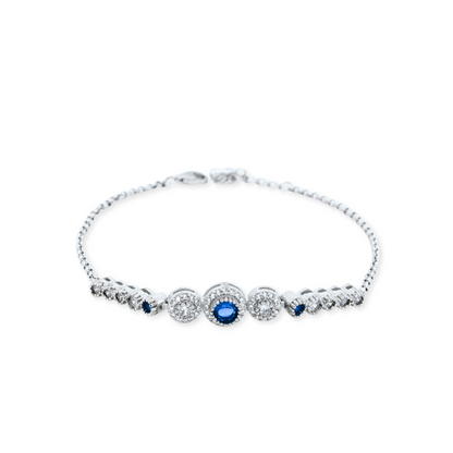 Crimson Vision Silver Bracelet