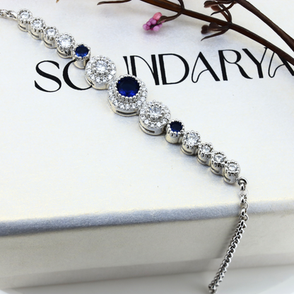 Crimson Vision Silver Bracelet