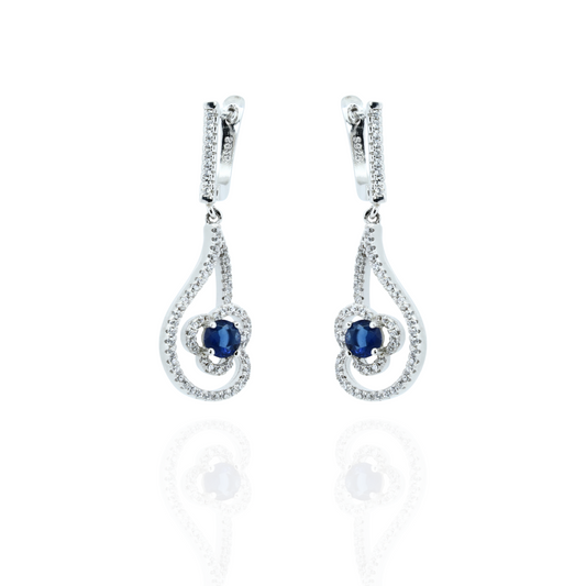 Ocean Blue Silver Earrings
