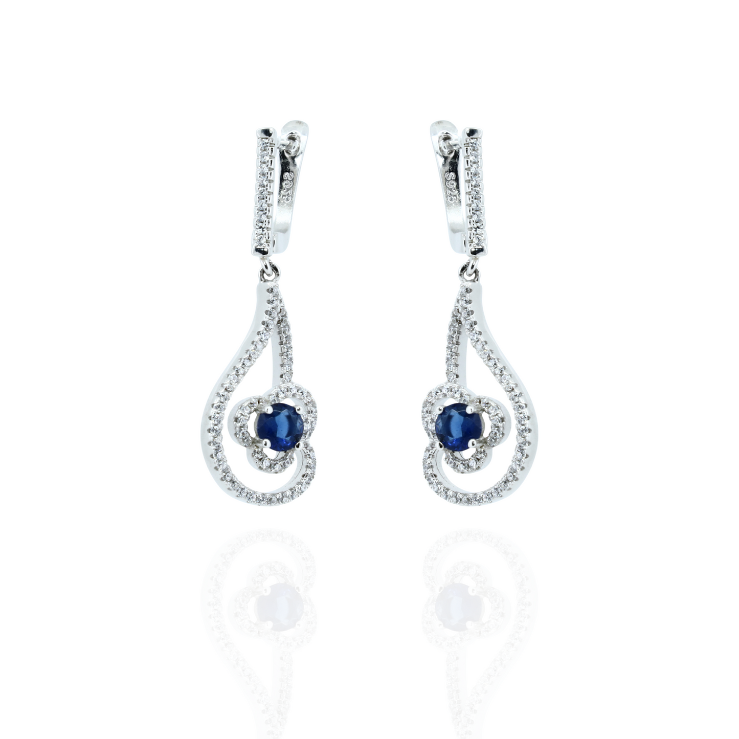 Ocean Blue Silver Earrings