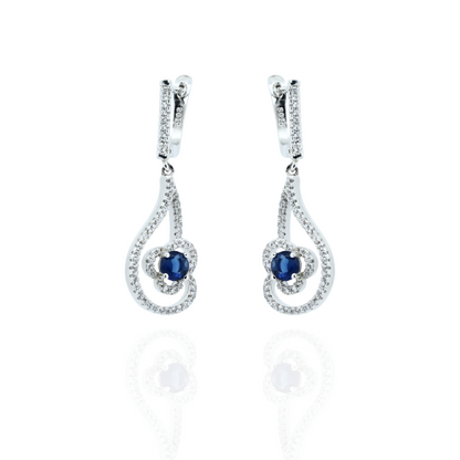 Ocean Blue Silver Earrings