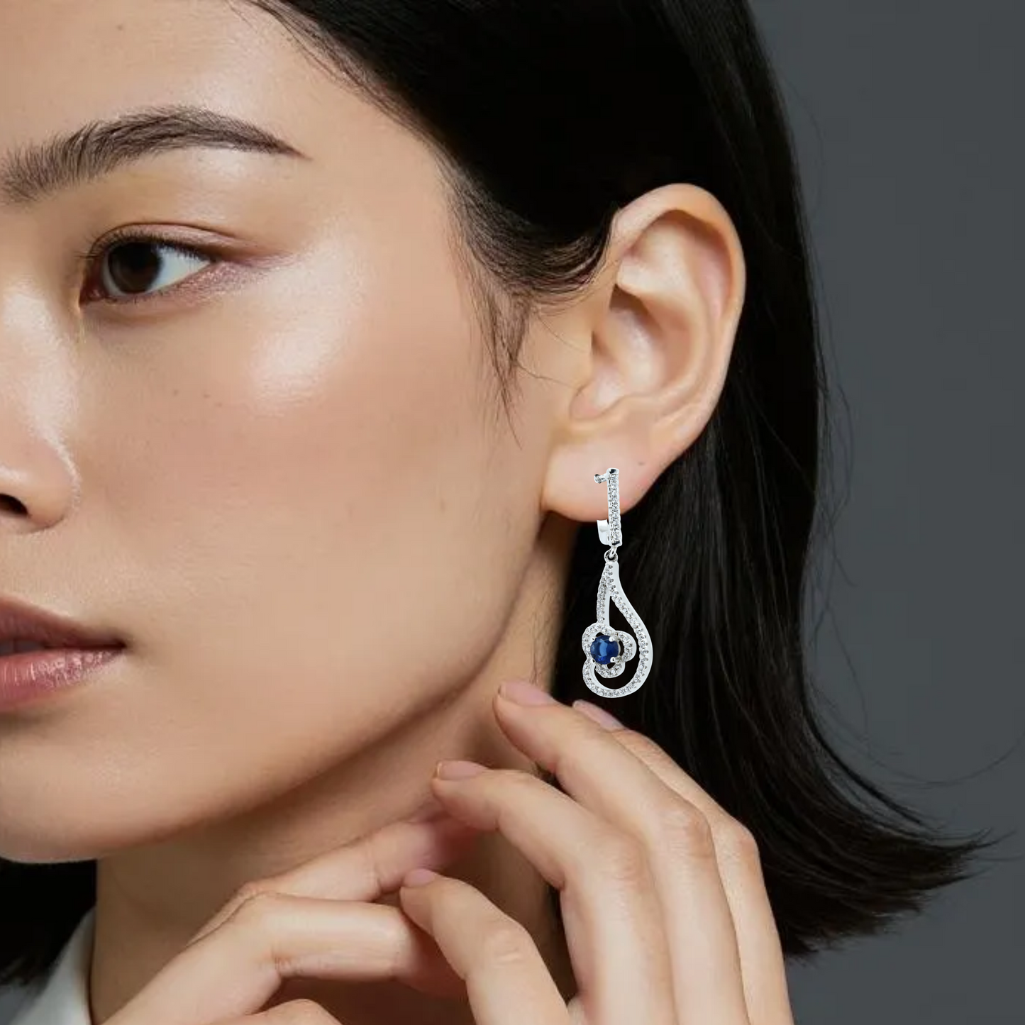 Ocean Blue Silver Earrings